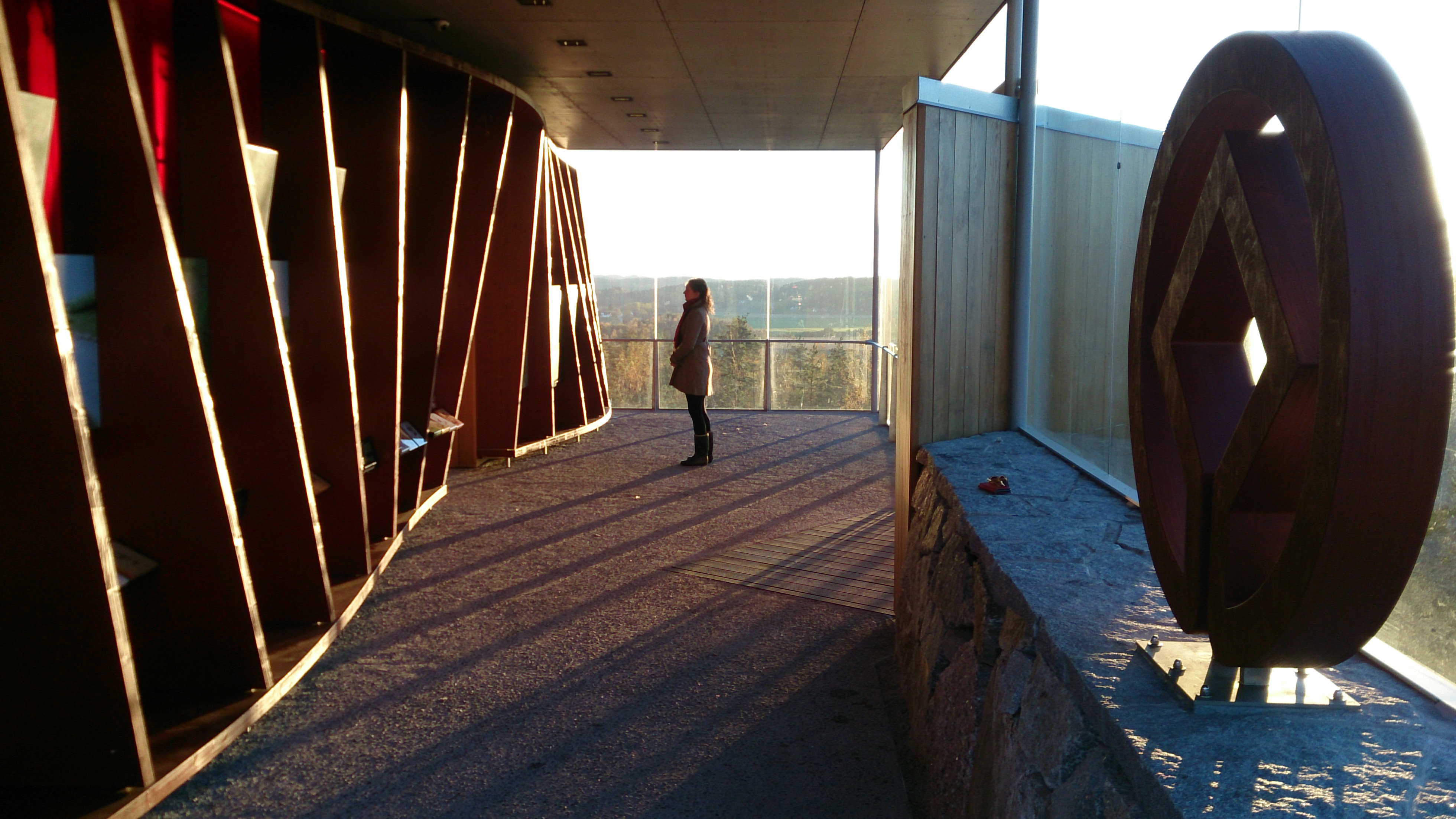 Picture showing the exhibition at the rest stop "Tanum world heritage".