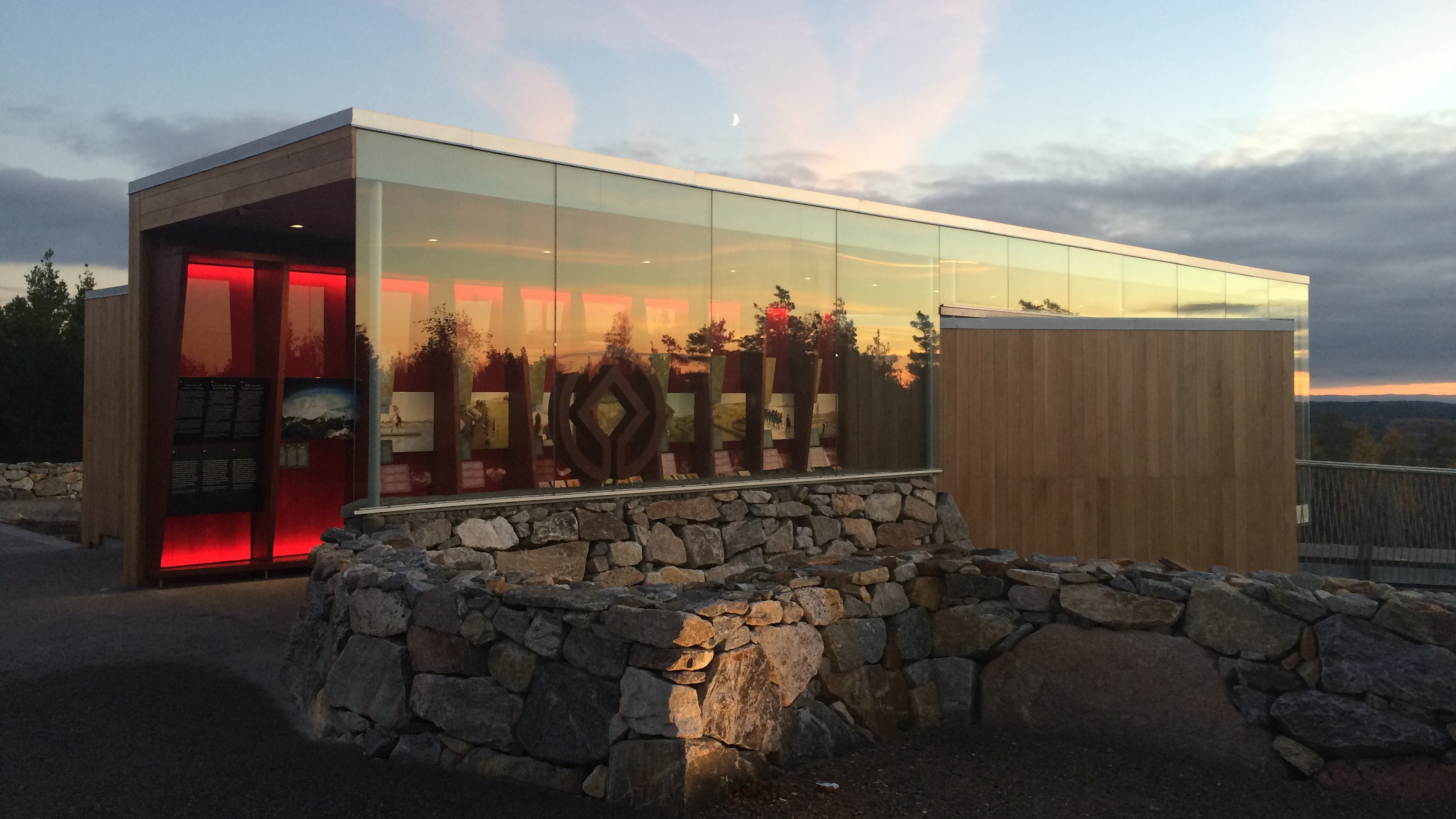 The exhibition at the rest stop.